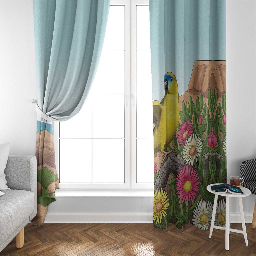 Australia Rock Parrot Window Curtain Pigface Carpobrotus Rocky Island Vibes - Aussie Hoodie