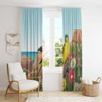 Australia Rock Parrot Window Curtain Pigface Carpobrotus Rocky Island Vibes - Aussie Hoodie
