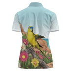 Australia Rock Parrot Women Polo Shirt Pigface Carpobrotus Rocky Island Vibes - Aussie Hoodie
