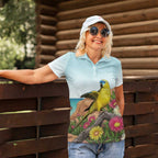 Australia Rock Parrot Women Polo Shirt Pigface Carpobrotus Rocky Island Vibes - Aussie Hoodie