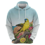 Australia Rock Parrot Zip Hoodie Pigface Carpobrotus Rocky Island Vibes - Aussie Hoodie