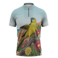 Australia Rock Parrot Zipper Polo Shirt Pigface Carpobrotus Rocky Island Vibes - Aussie Hoodie