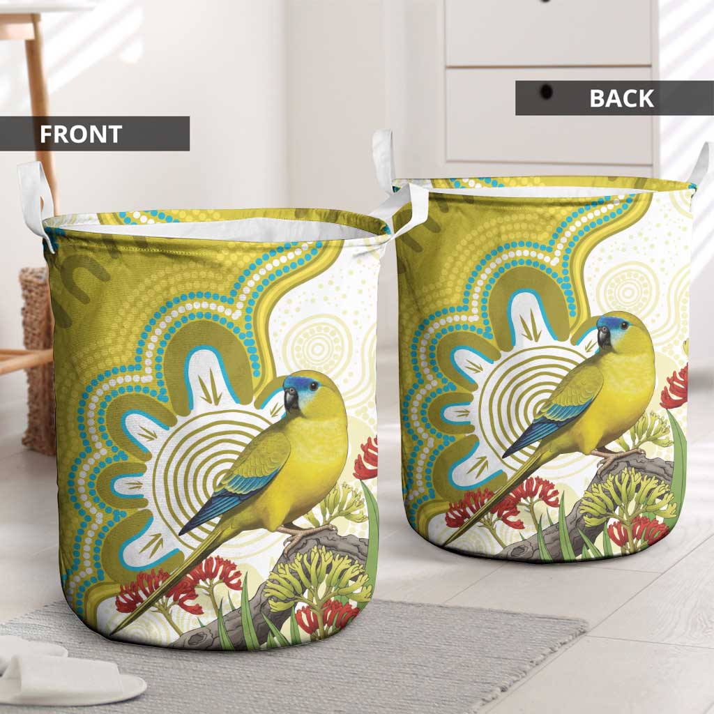 Australia Rock Parrot Laundry Basket Kangaroo Paws Indigenous Art - Aussie Hoodie