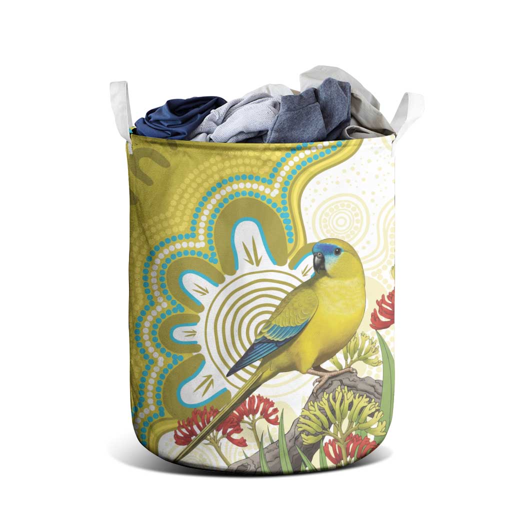 Australia Rock Parrot Laundry Basket Kangaroo Paws Indigenous Art - Aussie Hoodie