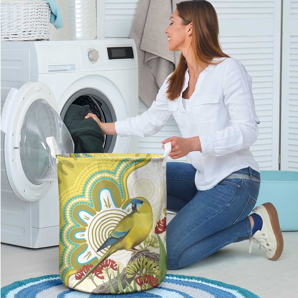 Australia Rock Parrot Laundry Basket Kangaroo Paws Indigenous Art - Aussie Hoodie