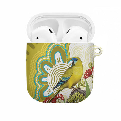 Australia Rock Parrot AirPods Case Kangaroo Paws Indigenous Art - Aussie Hoodie