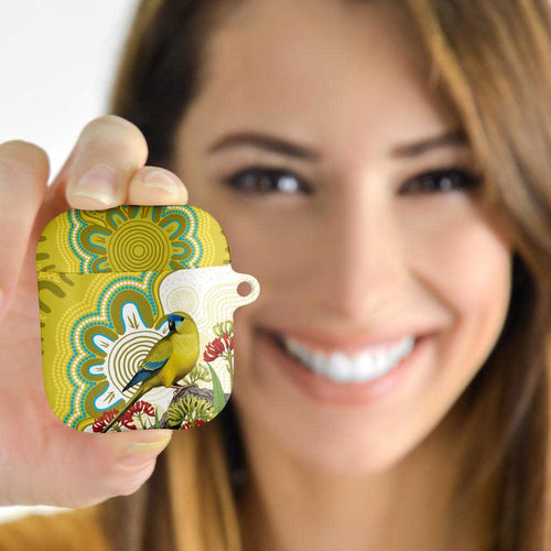 Australia Rock Parrot AirPods Case Kangaroo Paws Indigenous Art - Aussie Hoodie