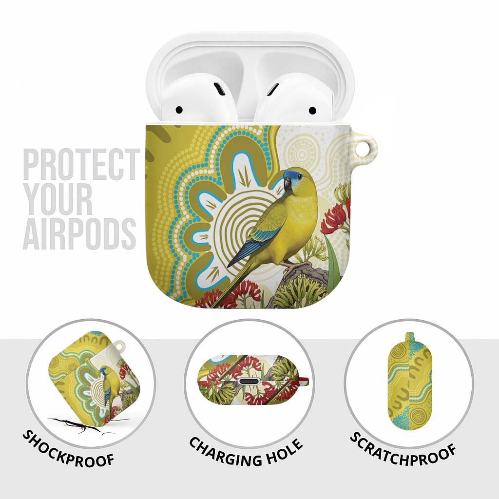 Australia Rock Parrot AirPods Case Kangaroo Paws Indigenous Art - Aussie Hoodie