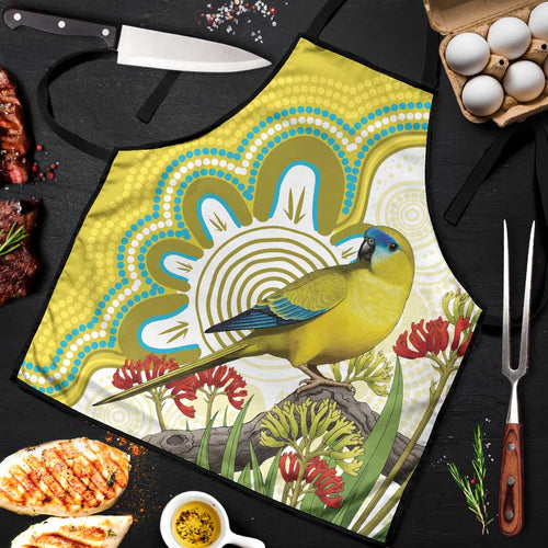 Australia Rock Parrot Apron Kangaroo Paws Indigenous Art - Aussie Hoodie