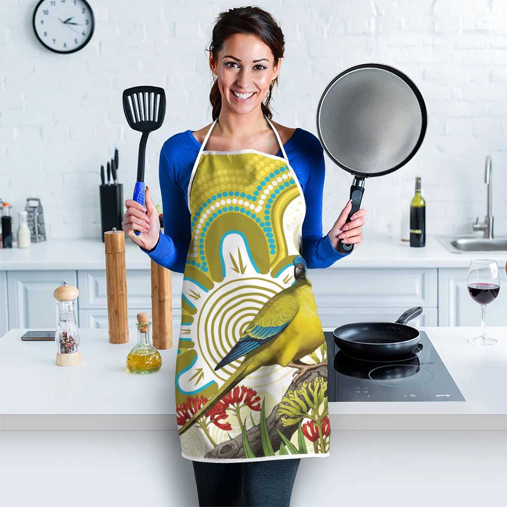 Australia Rock Parrot Apron Kangaroo Paws Indigenous Art - Aussie Hoodie