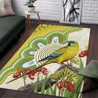 Australia Rock Parrot Area Rug Kangaroo Paws Indigenous Art - Aussie Hoodie
