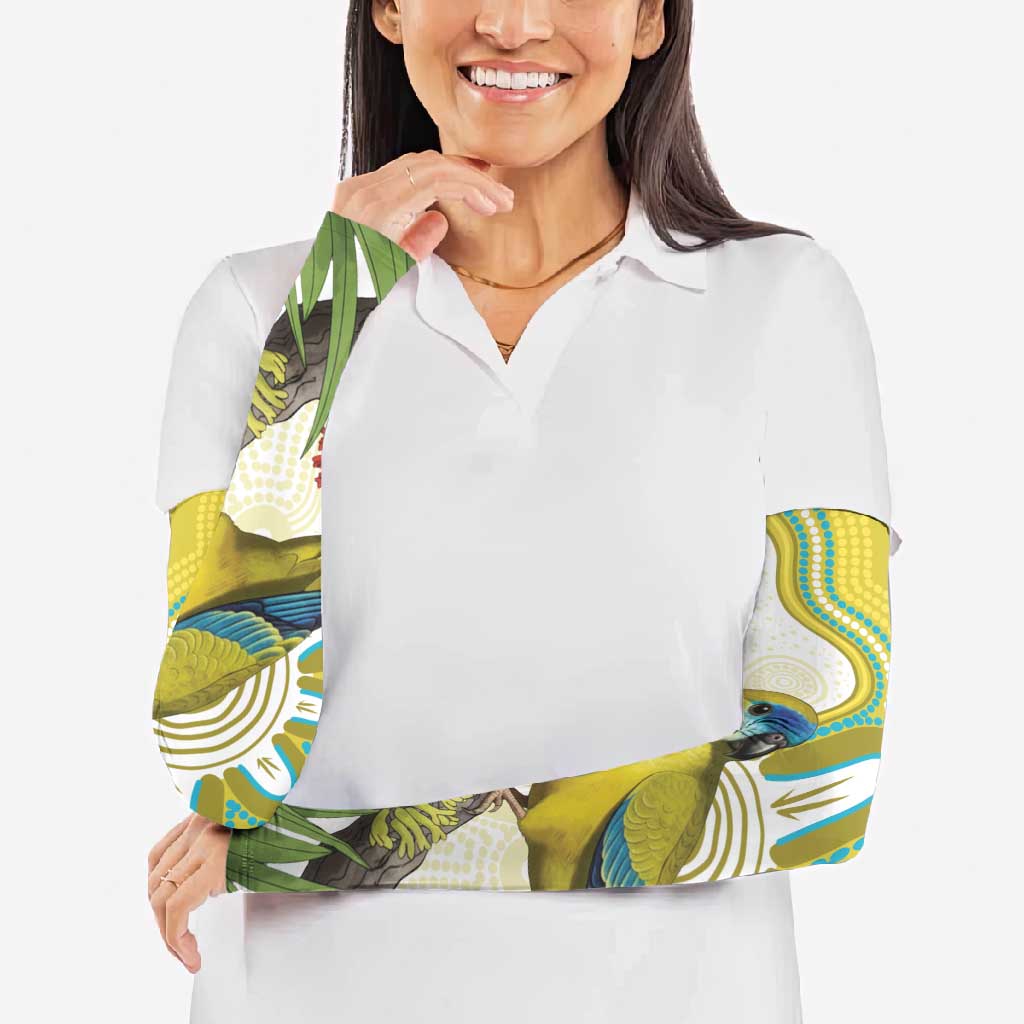 Australia Rock Parrot Arm Sleeves Kangaroo Paws Indigenous Art - Aussie Hoodie