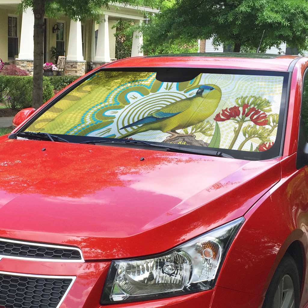 Australia Rock Parrot Auto Sun Shade Kangaroo Paws Indigenous Art - Aussie Hoodie