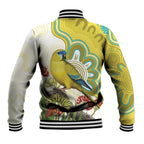 Australia Rock Parrot Baseball Jacket Kangaroo Paws Indigenous Art - Aussie Hoodie
