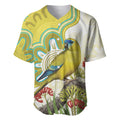 Australia Rock Parrot Baseball Jersey Kangaroo Paws Indigenous Art - Aussie Hoodie