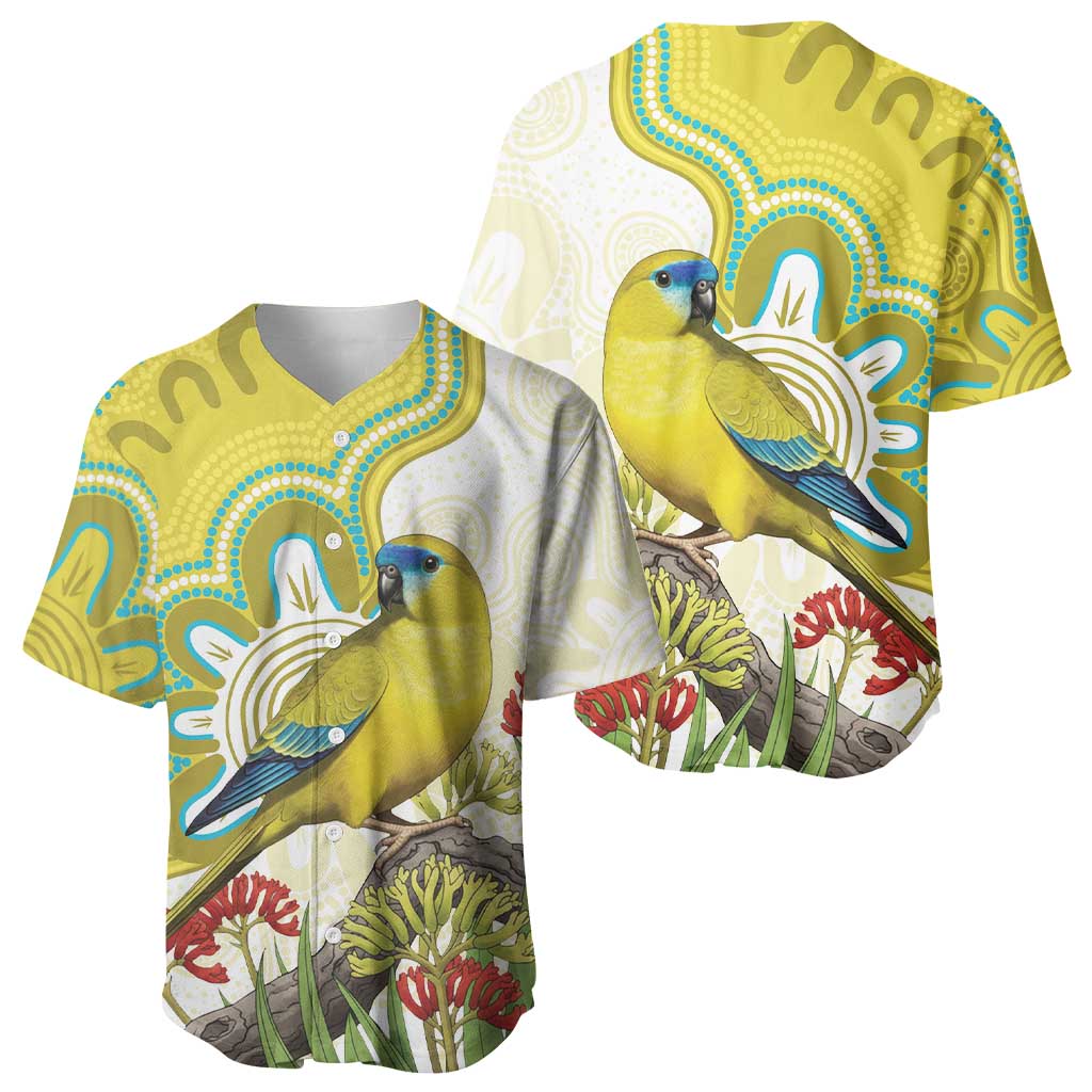 Australia Rock Parrot Baseball Jersey Kangaroo Paws Indigenous Art - Aussie Hoodie
