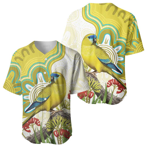 Australia Rock Parrot Baseball Jersey Kangaroo Paws Indigenous Art - Aussie Hoodie