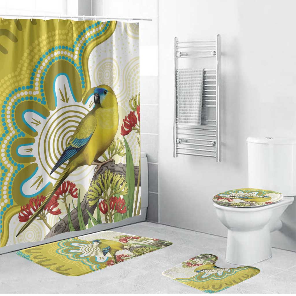 Australia Rock Parrot Bathroom Set Kangaroo Paws Indigenous Art - Aussie Hoodie