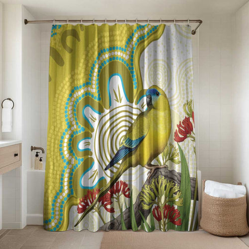Australia Rock Parrot Bathroom Set Kangaroo Paws Indigenous Art - Aussie Hoodie