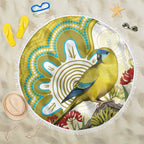Australia Rock Parrot Beach Blanket Kangaroo Paws Indigenous Art - Aussie Hoodie