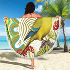 Australia Rock Parrot Beach Blanket Kangaroo Paws Indigenous Art - Aussie Hoodie