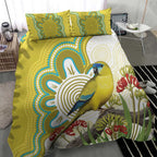 Australia Rock Parrot Bedding Set Kangaroo Paws Indigenous Art - Aussie Hoodie