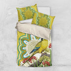 Australia Rock Parrot Bedding Set Kangaroo Paws Indigenous Art - Aussie Hoodie