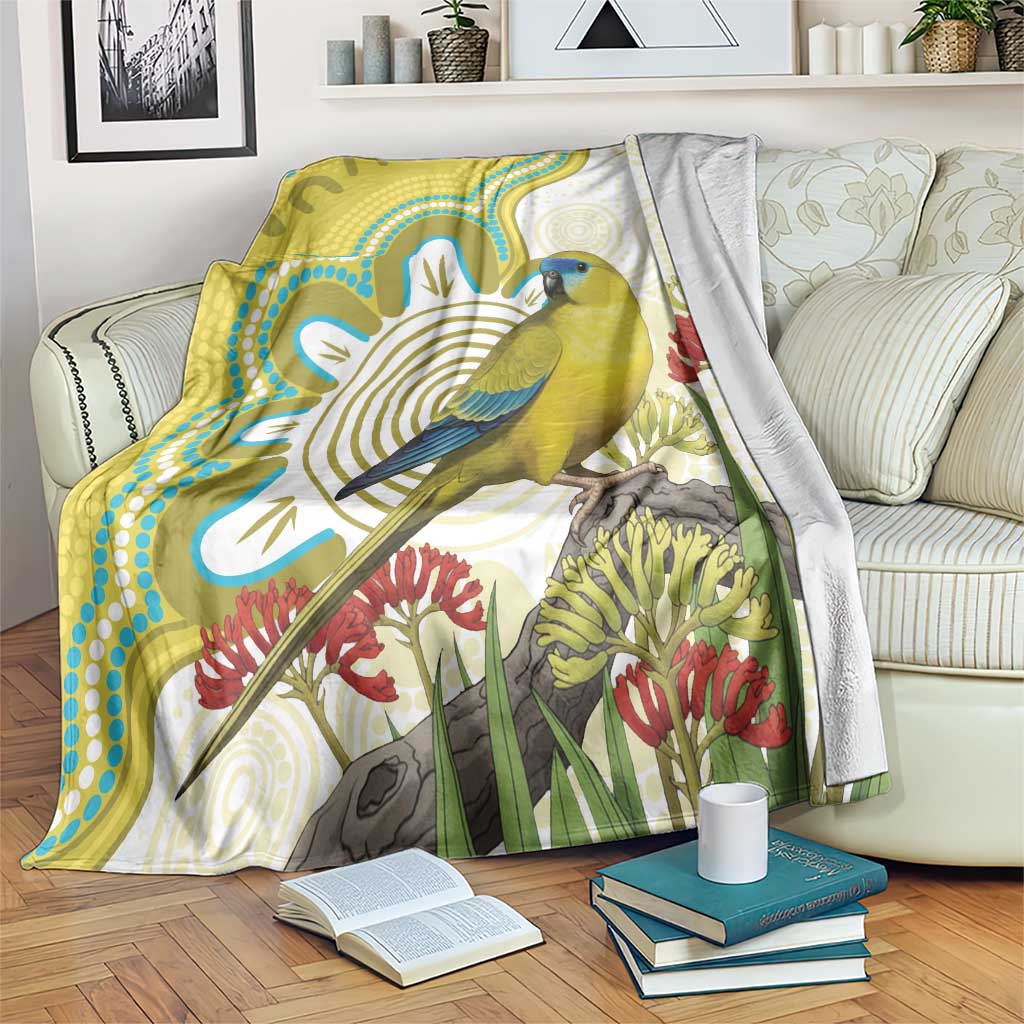 Australia Rock Parrot Blanket Kangaroo Paws Indigenous Art - Aussie Hoodie