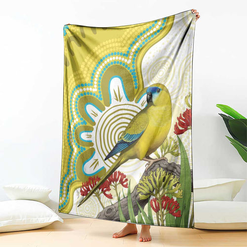 Australia Rock Parrot Blanket Kangaroo Paws Indigenous Art - Aussie Hoodie