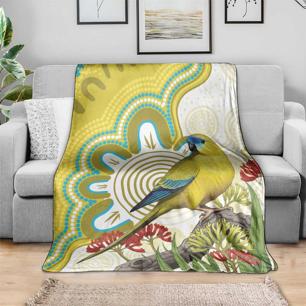 Australia Rock Parrot Blanket Kangaroo Paws Indigenous Art - Aussie Hoodie