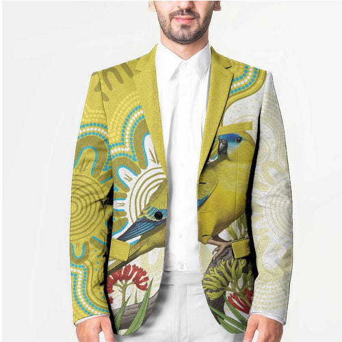 Australia Rock Parrot Blazer Kangaroo Paws Indigenous Art - Aussie Hoodie
