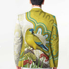 Australia Rock Parrot Blazer Kangaroo Paws Indigenous Art - Aussie Hoodie