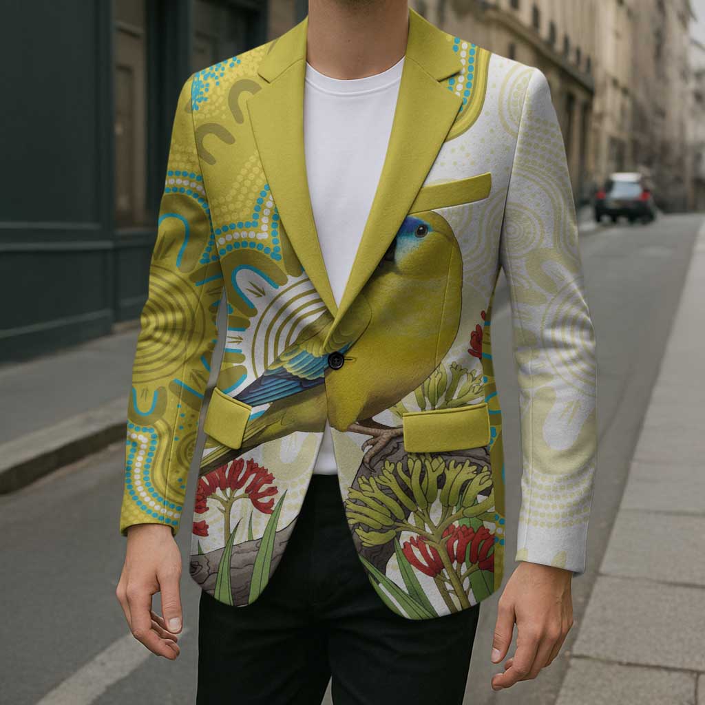 Australia Rock Parrot Blazer Kangaroo Paws Indigenous Art - Aussie Hoodie