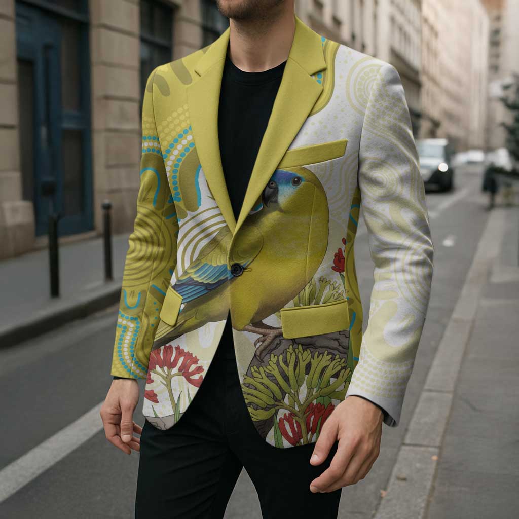 Australia Rock Parrot Blazer Kangaroo Paws Indigenous Art - Aussie Hoodie
