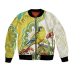Australia Rock Parrot Bomber Jacket Kangaroo Paws Indigenous Art - Aussie Hoodie