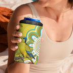 Australia Rock Parrot 4 in 1 Can Cooler Tumbler Kangaroo Paws Indigenous Art - Aussie Hoodie
