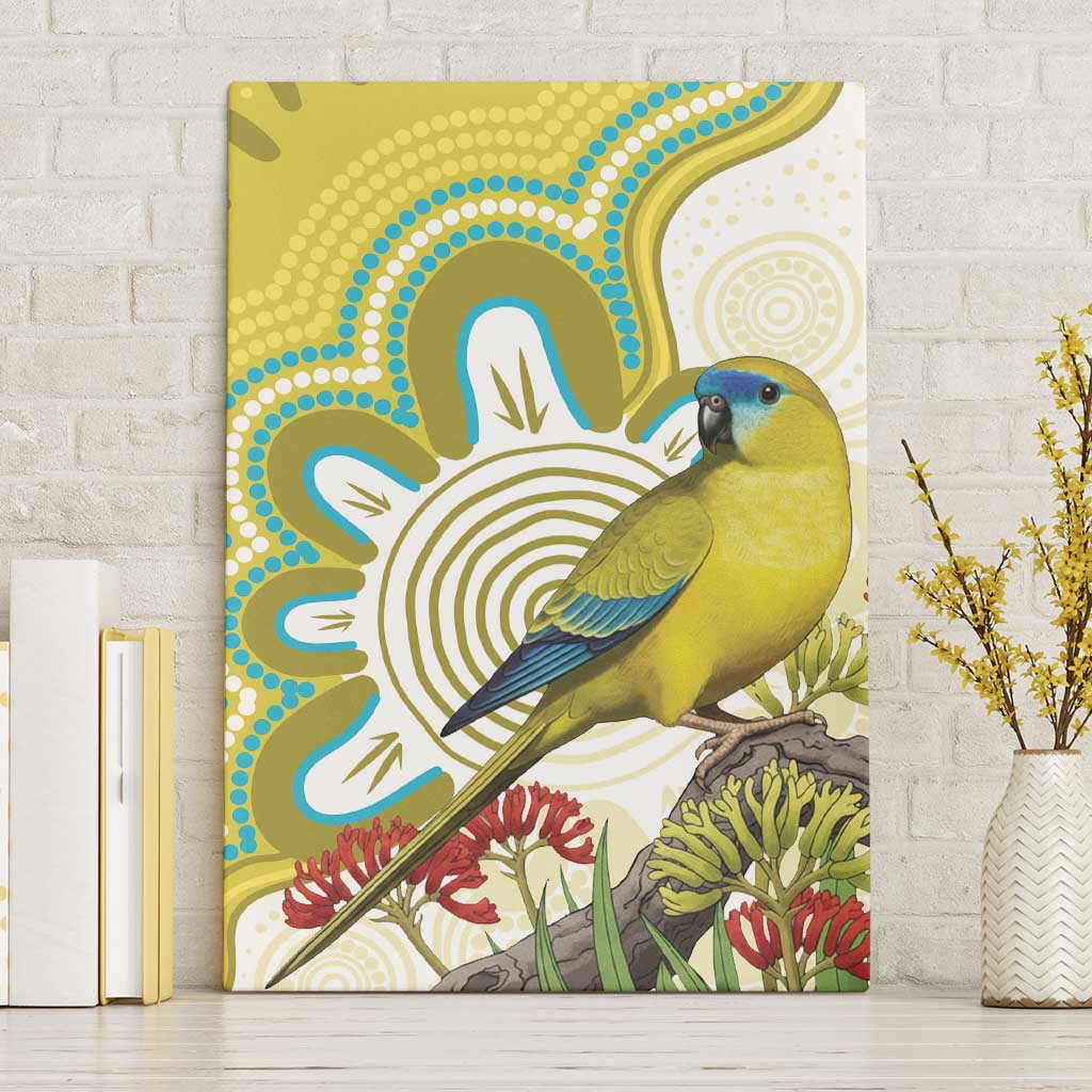 Australia Rock Parrot Canvas Wall Art Kangaroo Paws Indigenous Art - Aussie Hoodie