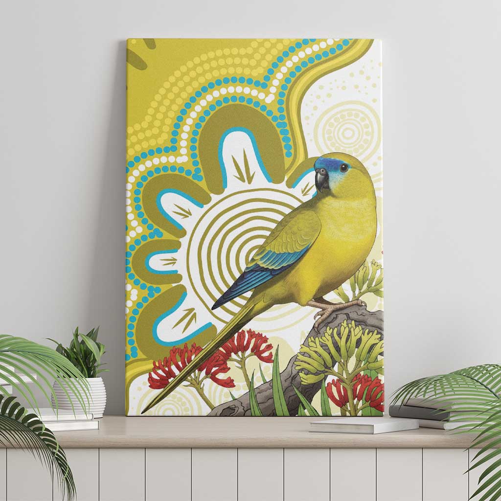 Australia Rock Parrot Canvas Wall Art Kangaroo Paws Indigenous Art - Aussie Hoodie