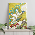 Australia Rock Parrot Canvas Wall Art Kangaroo Paws Indigenous Art - Aussie Hoodie