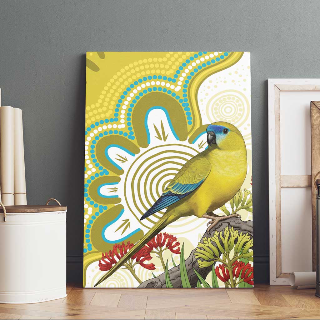 Australia Rock Parrot Canvas Wall Art Kangaroo Paws Indigenous Art - Aussie Hoodie