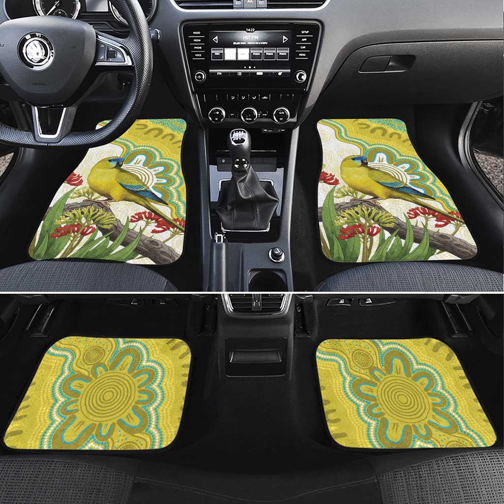 Australia Rock Parrot Car Mats Kangaroo Paws Indigenous Art - Aussie Hoodie