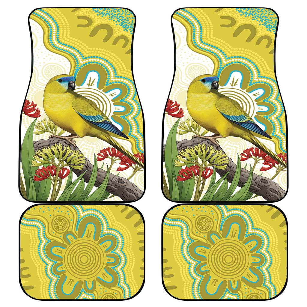 Australia Rock Parrot Car Mats Kangaroo Paws Indigenous Art - Aussie Hoodie