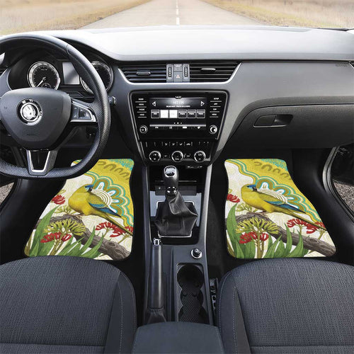Australia Rock Parrot Car Mats Kangaroo Paws Indigenous Art - Aussie Hoodie