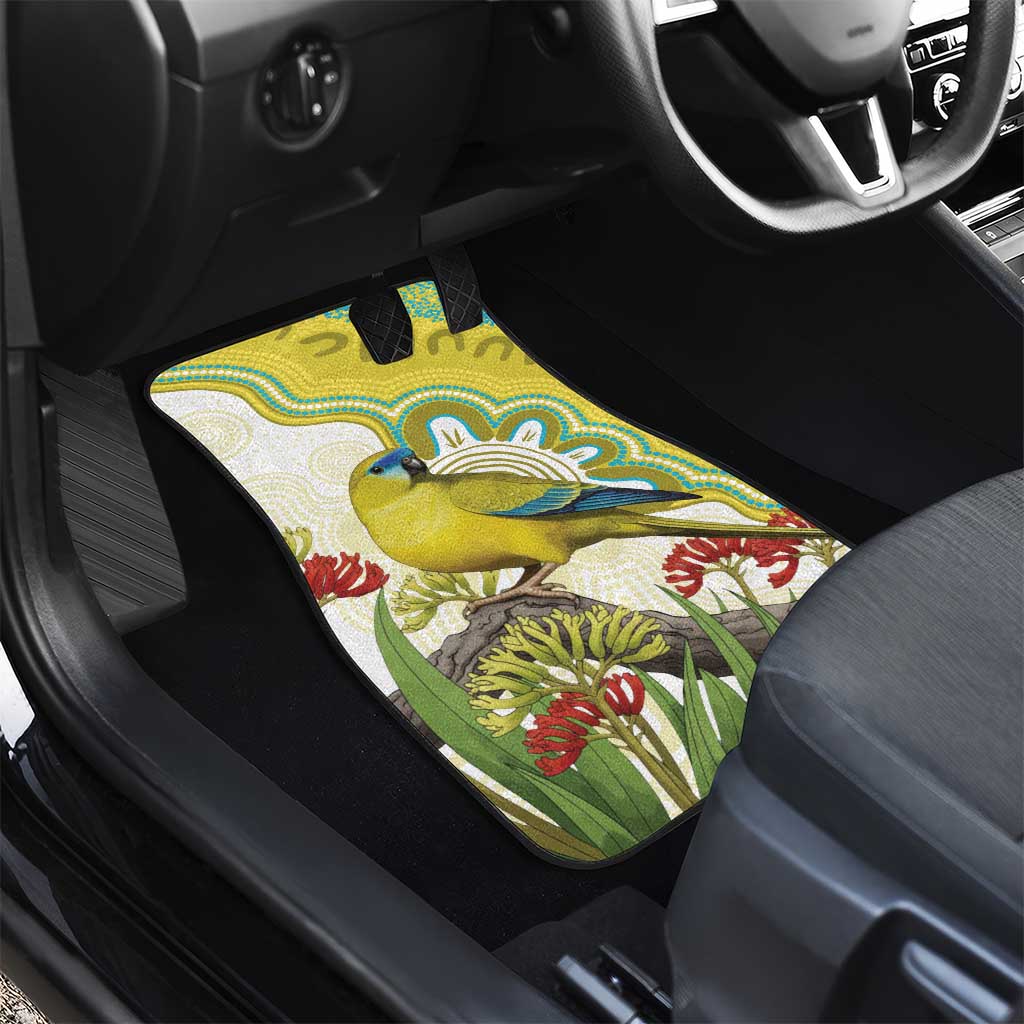 Australia Rock Parrot Car Mats Kangaroo Paws Indigenous Art - Aussie Hoodie