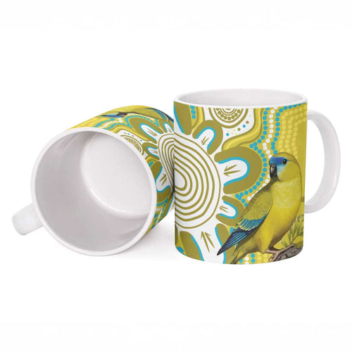 Australia Rock Parrot Ceramic Mug Kangaroo Paws Indigenous Art - Aussie Hoodie