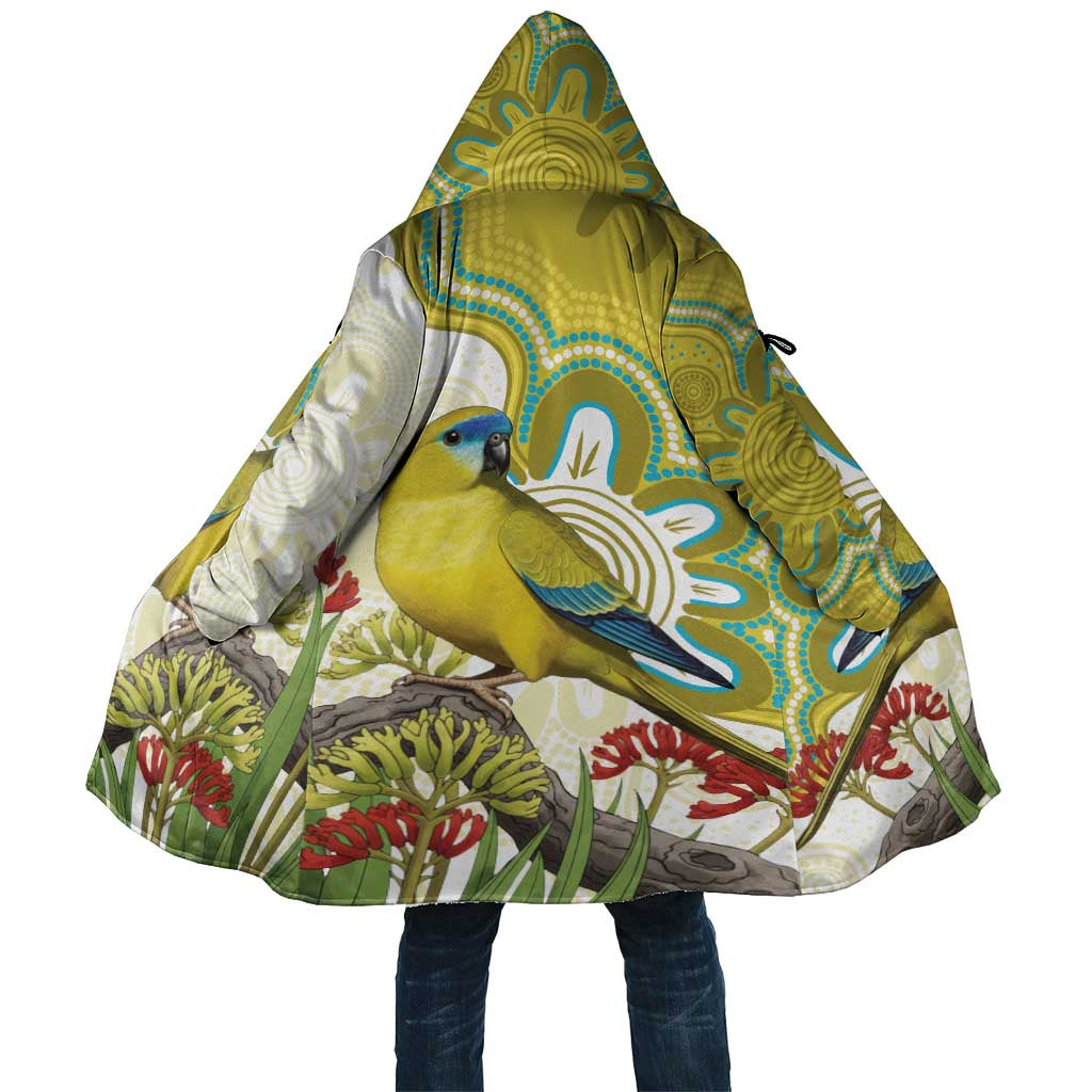 Australia Rock Parrot Cloak Kangaroo Paws Indigenous Art - Aussie Hoodie