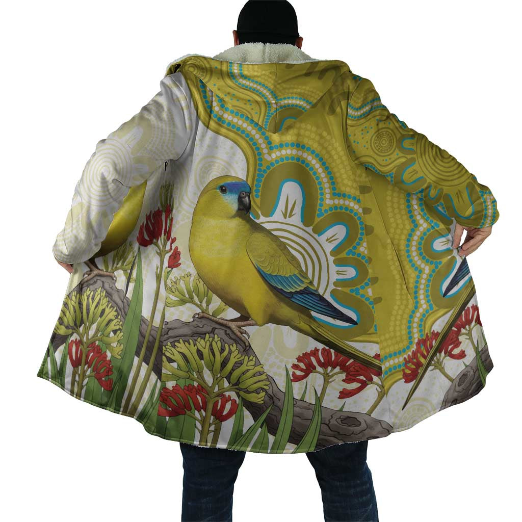 Australia Rock Parrot Cloak Kangaroo Paws Indigenous Art - Aussie Hoodie