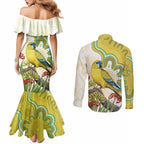 Australia Rock Parrot Couples Matching Mermaid Dress and Long Sleeve Button Shirt Kangaroo Paws Indigenous Art - Aussie Hoodie
