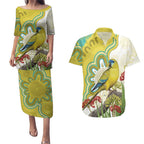 Australia Rock Parrot Couples Matching Puletasi and Hawaiian Shirt Kangaroo Paws Indigenous Art - Aussie Hoodie