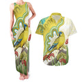 Australia Rock Parrot Couples Matching Tank Maxi Dress and Hawaiian Shirt Kangaroo Paws Indigenous Art - Aussie Hoodie
